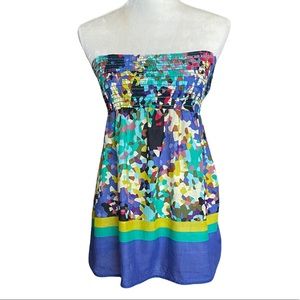 Forever 21‎ Strapless Multicolor Tunic sz M